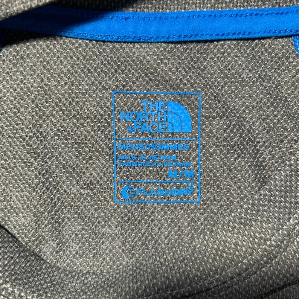 The North Face Shirt FlashDry Mens M Gray Polyester Hiking Athletic Trail